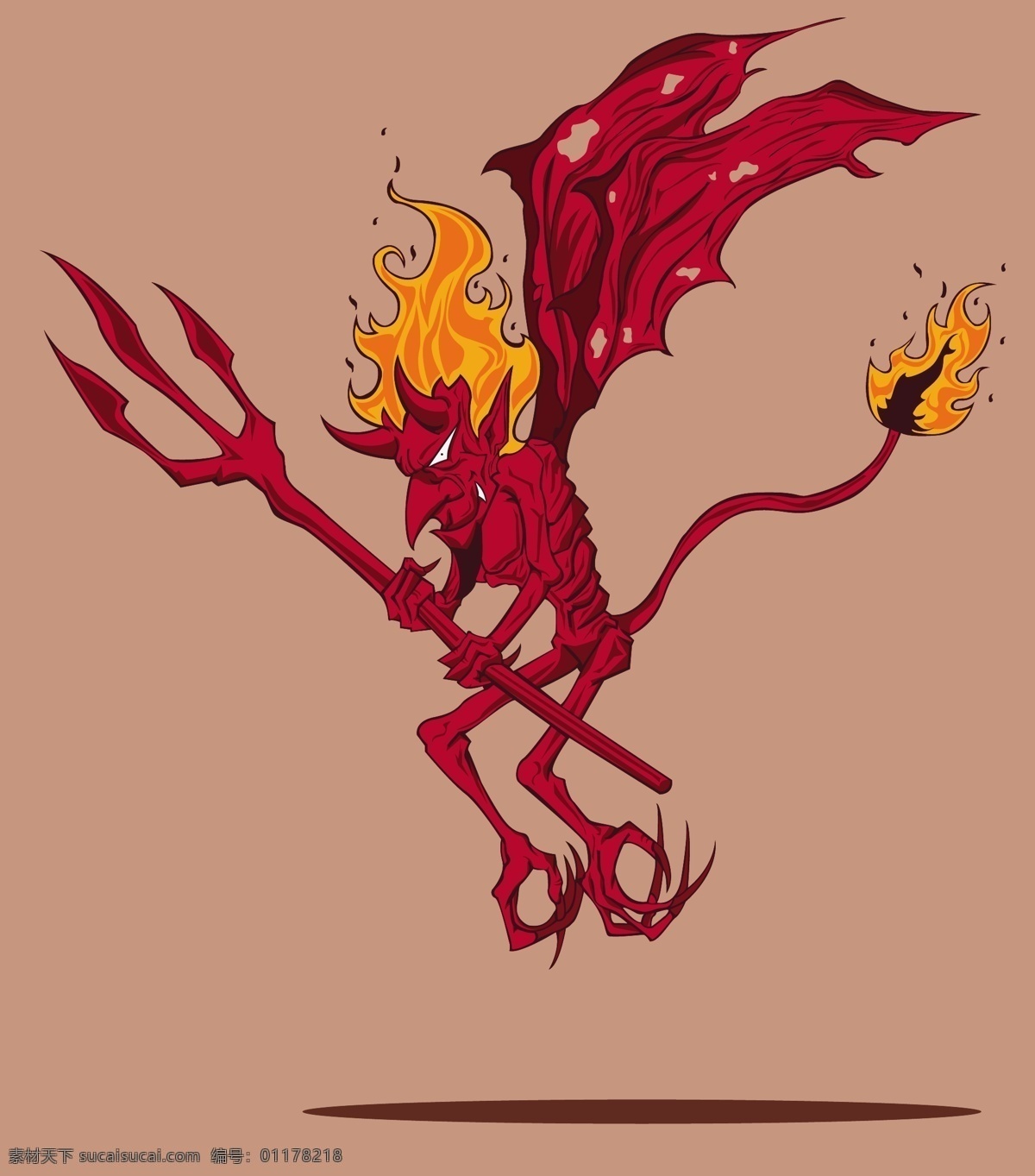 魔鬼 装饰画 火焰 恐怖 卡通设计 devil 翅膀 手绘 绘画 动漫人物 动漫动画 抽象 矢量