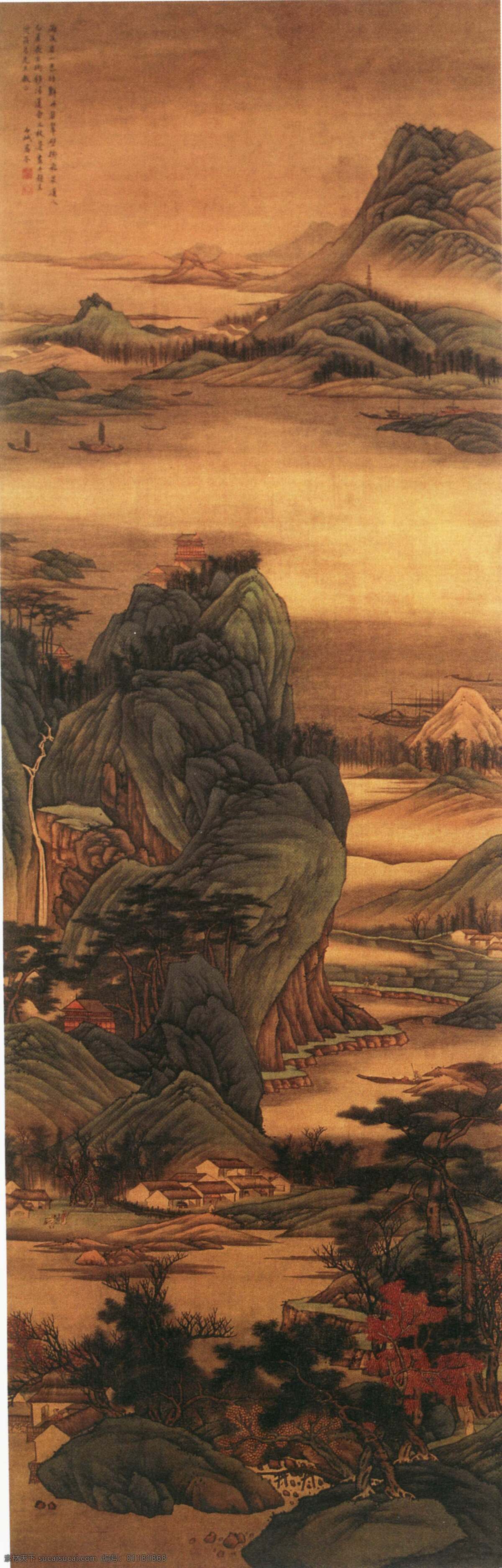 中国画 山水 国画 黑色