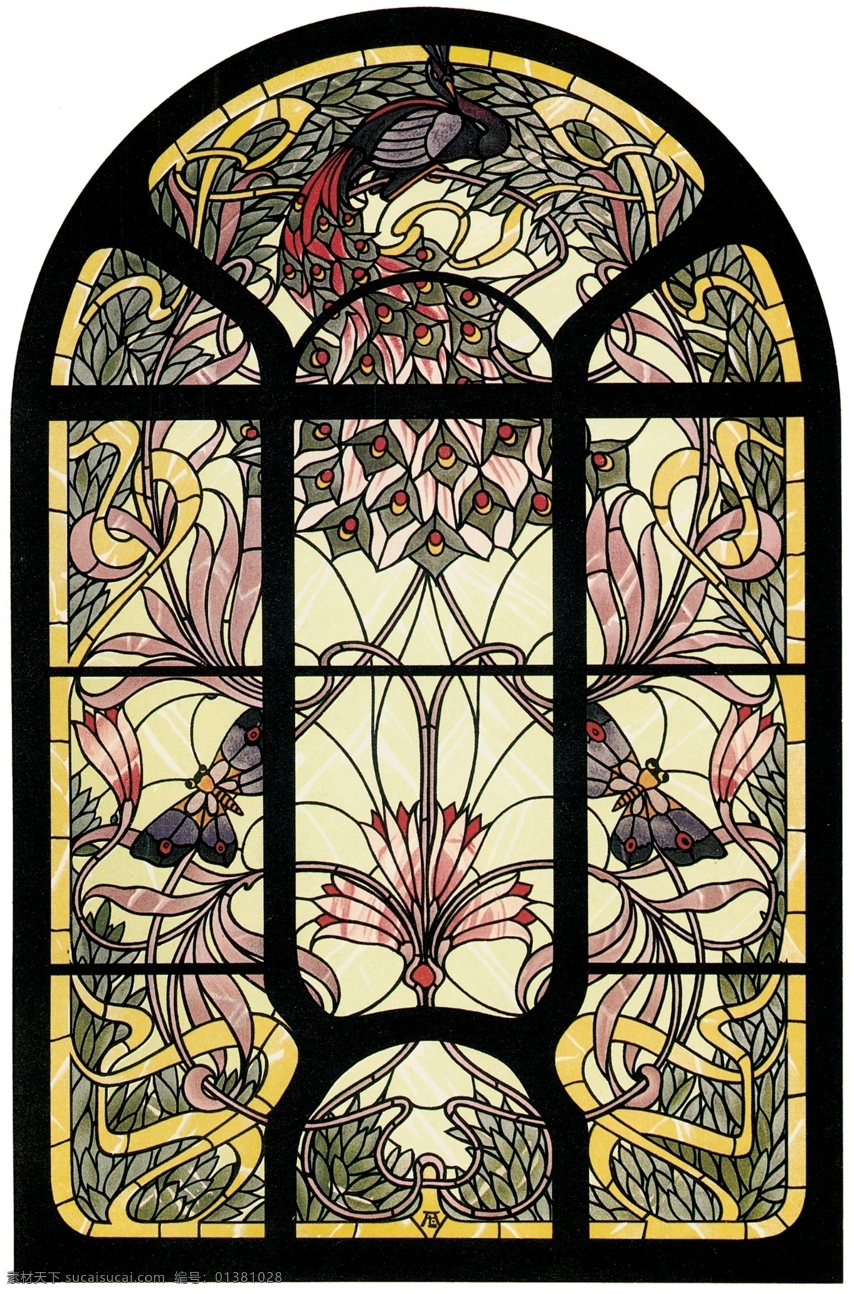 彩色 玻璃 图案 传统 古典 教堂 欧洲 设计素材 彩色玻璃图案 宗教 宗教信仰 文化艺术