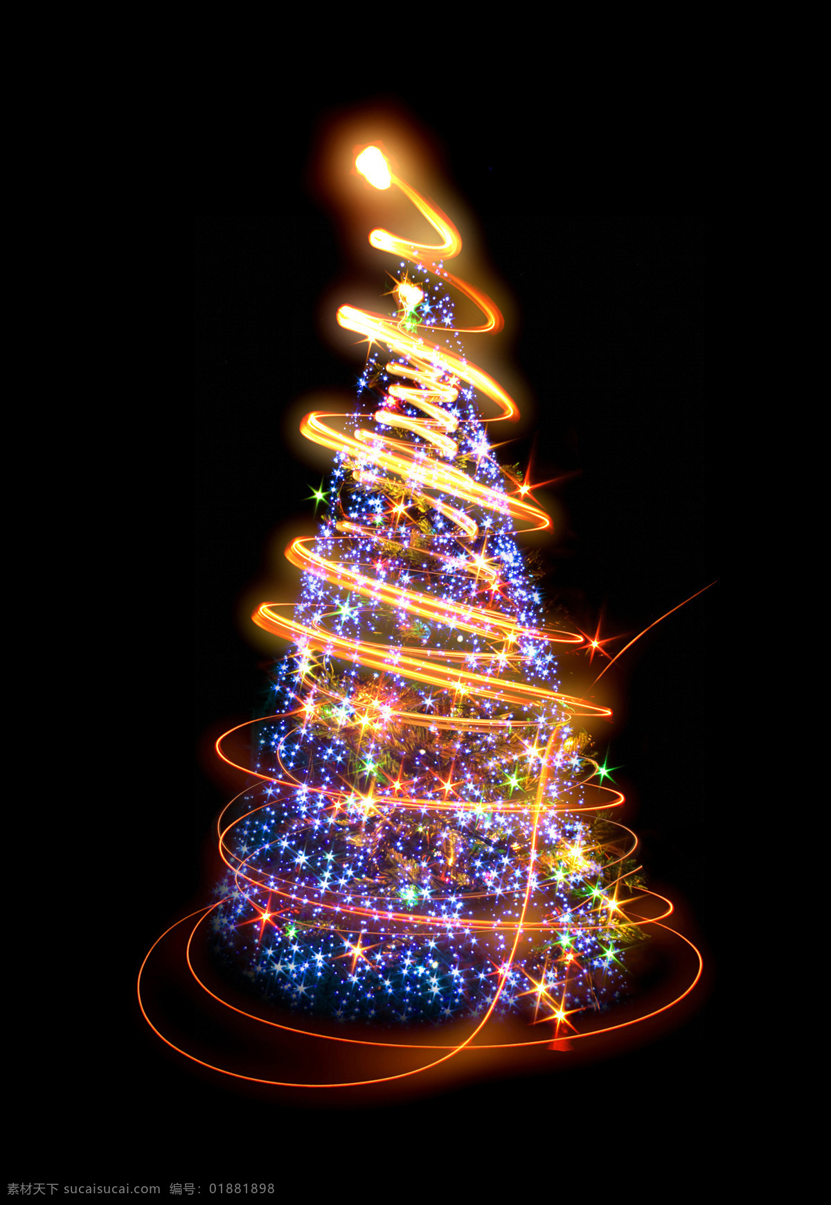 梦幻 圣诞树 圣诞 圣诞节 节日 喜庆 圣诞素材 星光 动感线条 节日庆典 生活百科