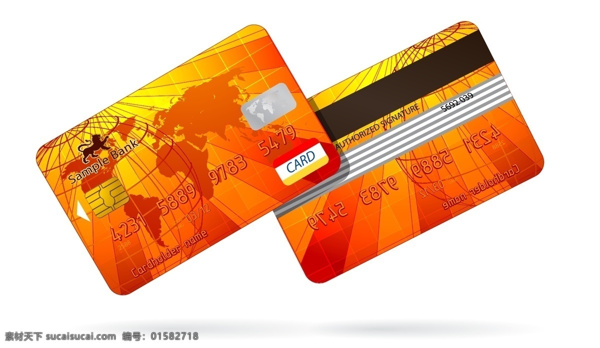 信用卡设计 信用卡 银行卡 ic卡 名片卡片 矢量素材 白色