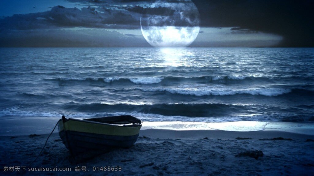 海边夜景 海边 夜景 船 mov 黑色