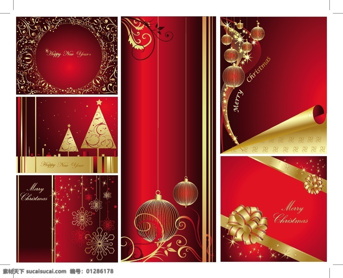 2011 新年 圣诞 背景 矢量 矢量素材 矢量图 圣诞节素材 2011素材 新年素材 年 节日素材 喜庆素材 金色装饰 金色蝴蝶结 雪花图案 红色