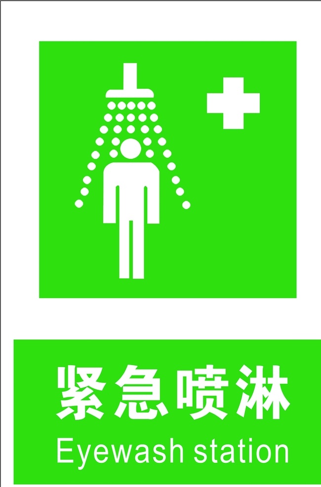 紧急喷淋 安全标识 安全 标识 指示牌 标志 安全标志展板 标志图标 公共标识标志