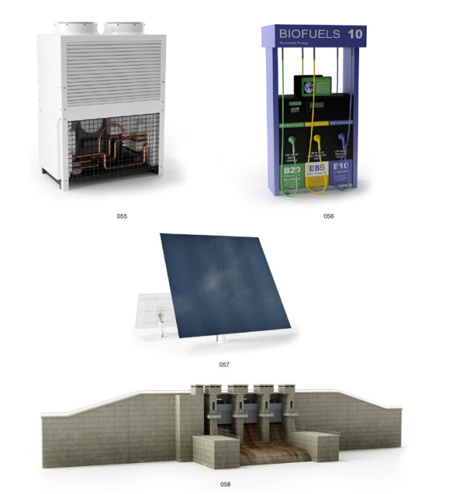 空调 外 机 大坝 工业 模型 太阳能 空调外机 3d模型素材 其他3d模型