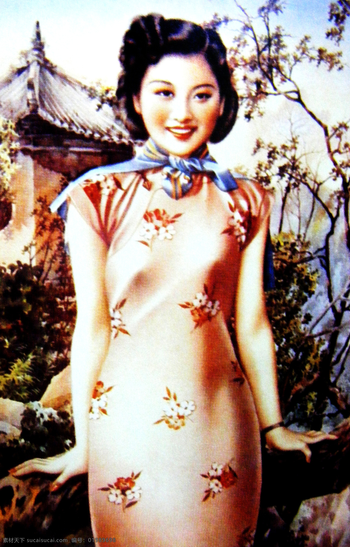 老上海月份牌 老上海 月份牌 月份牌美女 美女 广告 旗袍 旗袍美女 文化艺术 绘画书法 设计图库