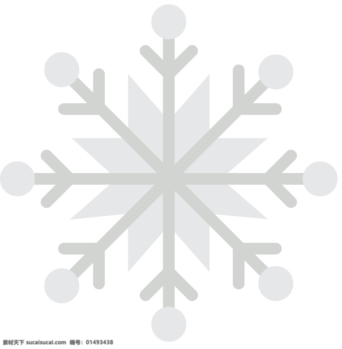 圣诞节 手绘 icon 图标 扁平 单色 多色 简约 精美 可爱 商务 圆润 立体 雪花