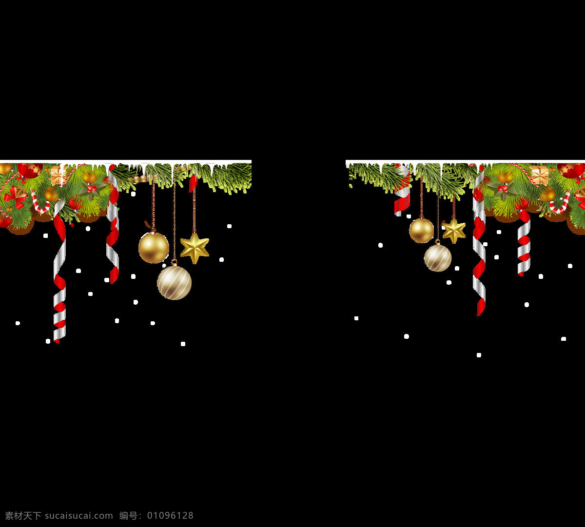 圣诞节 装饰 元素 节日素材 图案 铃铛 五角星 丝带 灯光