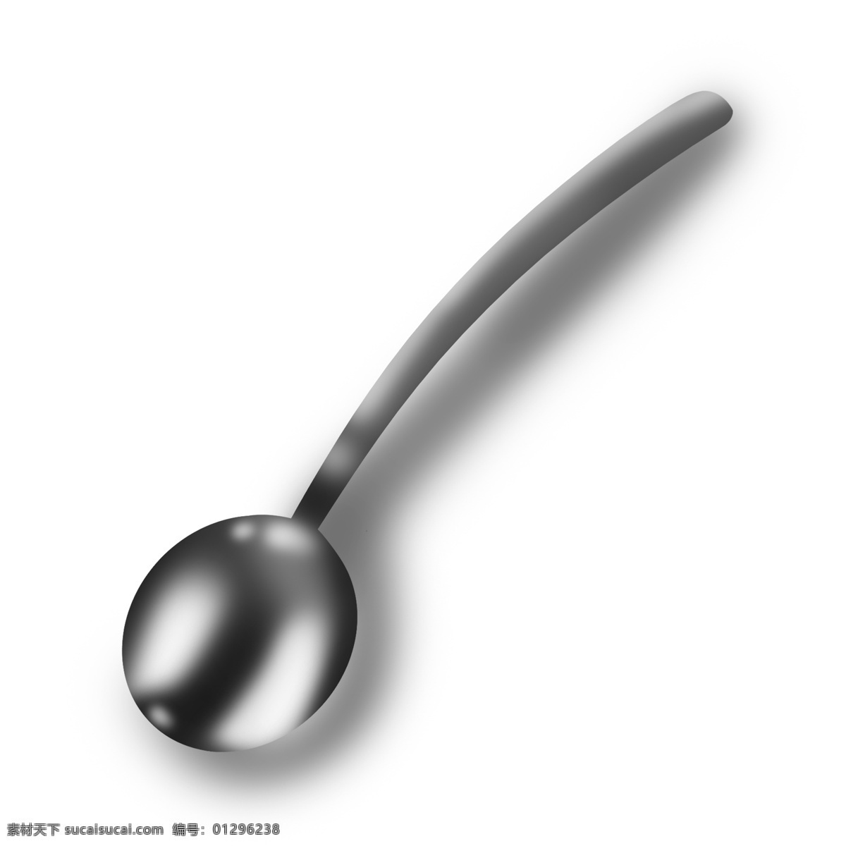 银白色 曲线 圆形 勺子 灰色 金属 银质感 银子 反光 吃饭 仿真 产品 实物 写实 精致 高光