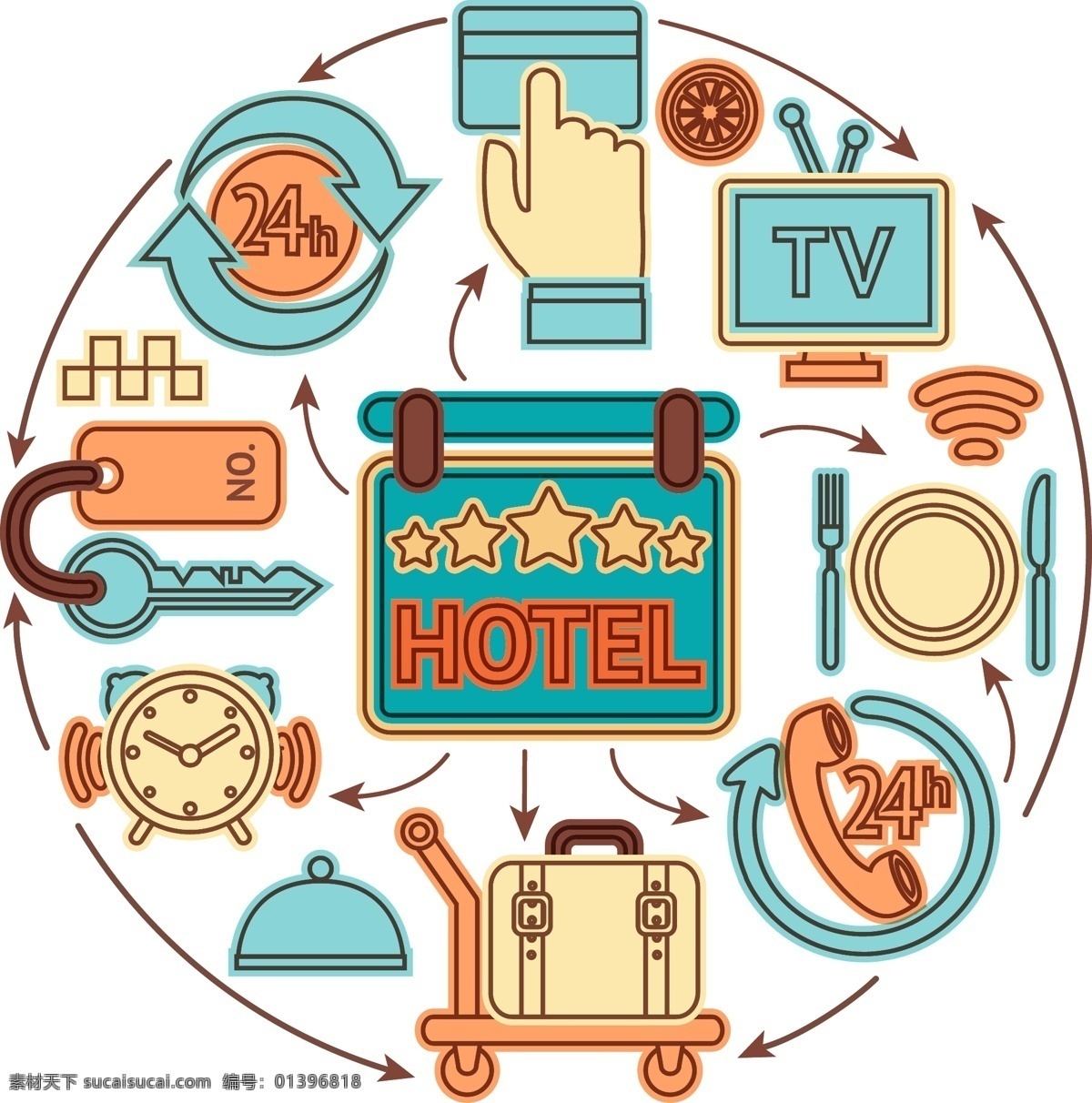 酒店 图标 背景 壁纸 颜色 wifi 多彩的背景 钥匙 服务 客户 电视 客户服务 背景颜色 背景色 彩色