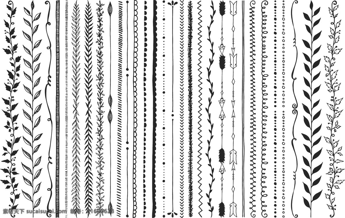 手绘 边框 装饰 矢量素材 设计素材 背景素材