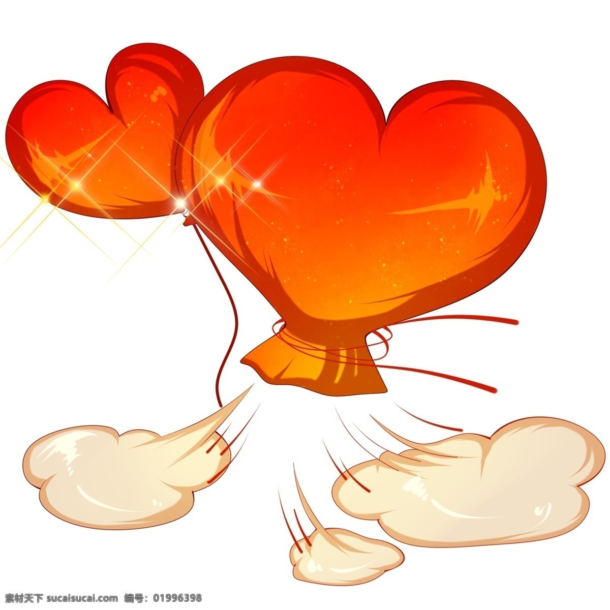 红色 爱心 气球 插画 气球的爱心 卡通插画 红色爱心 装饰插画 爱心插画 挂饰爱心 气球的挂饰