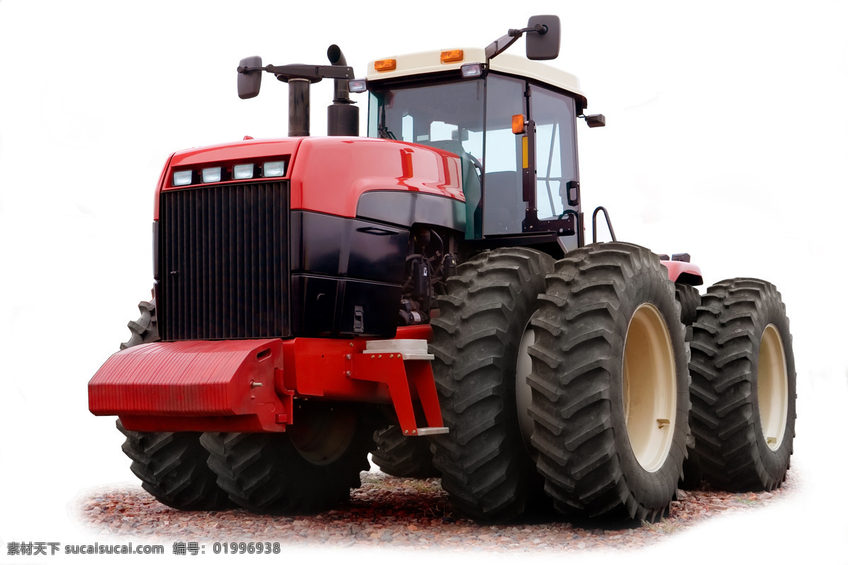 大型 红色 拖拉机 农用机器 农用车 农用工具 农业科技 现代科技 农业生产