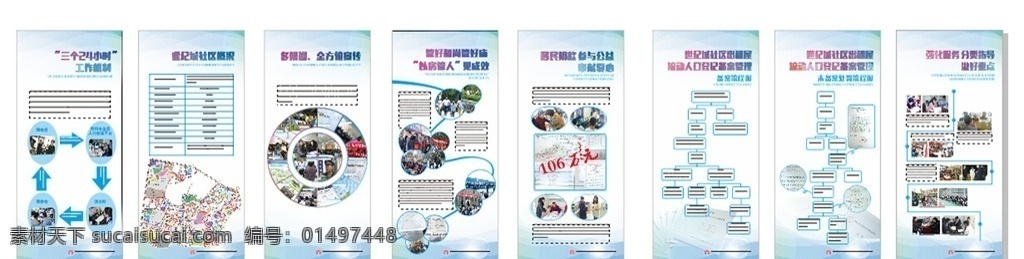 流动人口 管理 展架 流动人口管理 蓝色背景 以房管人 备案登记展架