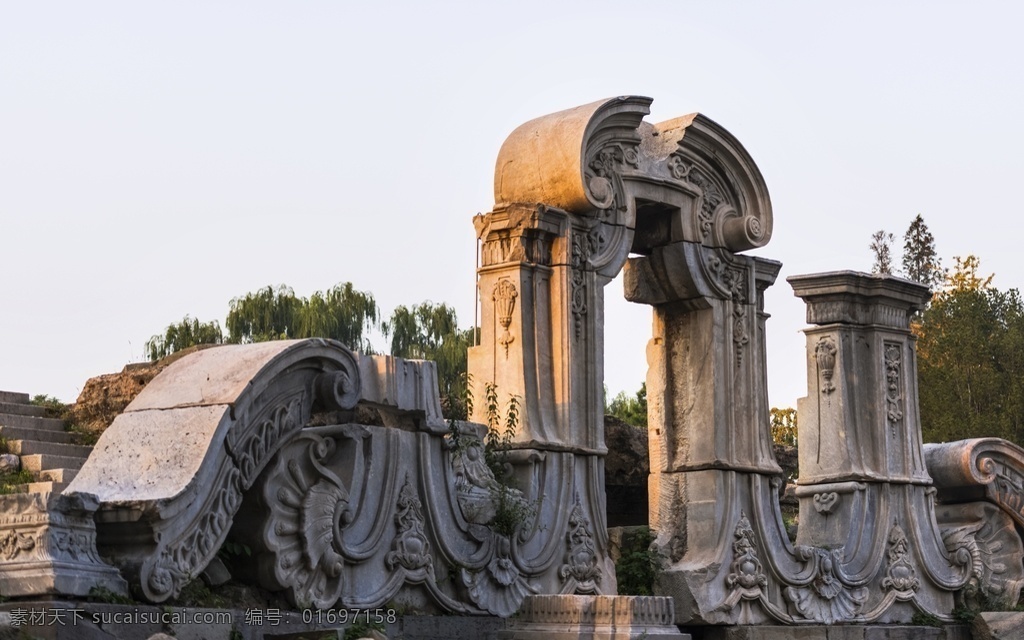 百年 沧桑 圆明园 大水法 百年沧桑 景点 名胜古迹 旅游 古建筑 遗址 自然景观 建筑景观