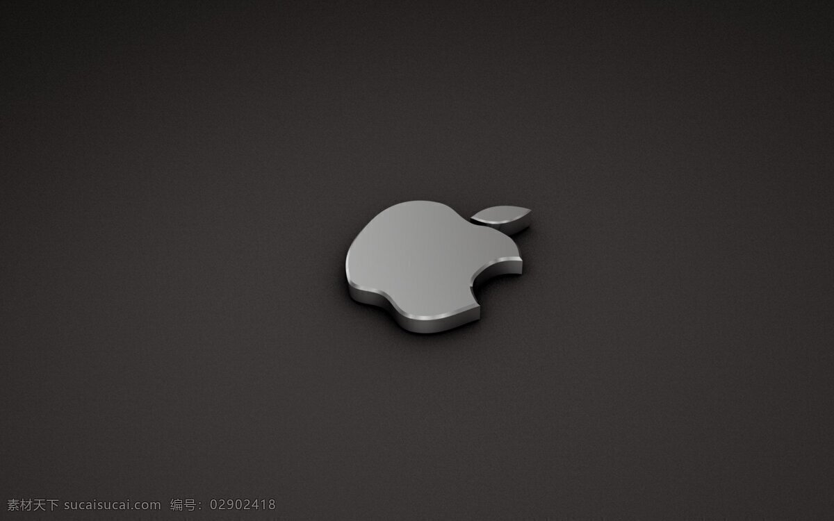 苹果logo 金属 黑色