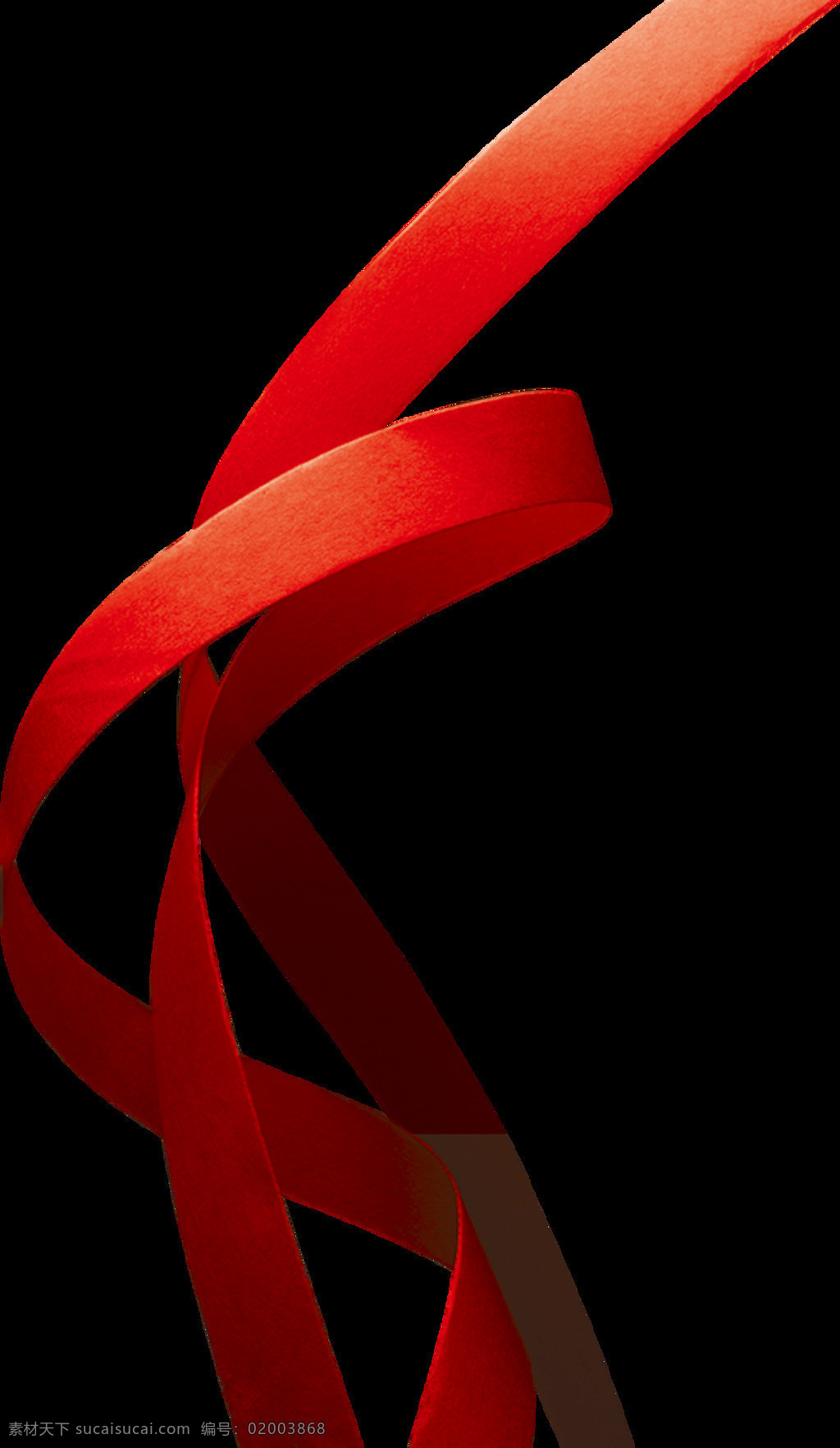 红色 飘带 礼 带 弯曲 元素 png元素 节日庆祝 礼带 免抠元素 透明元素 线条弯曲