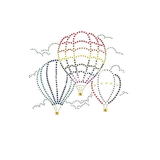 烫钻免费下载 服装图案 热气球 烫钻 面料图库 服装设计 图案花型