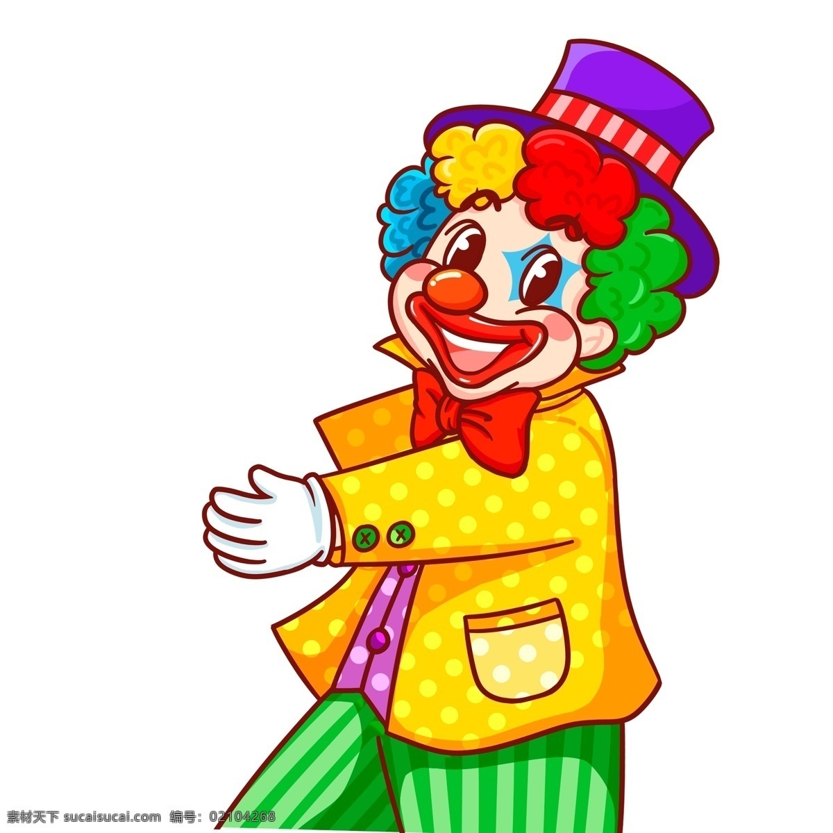 彩绘 儿童节 一个 小丑 插画 彩色 卡通 人物 四月一日 愚人节 创意