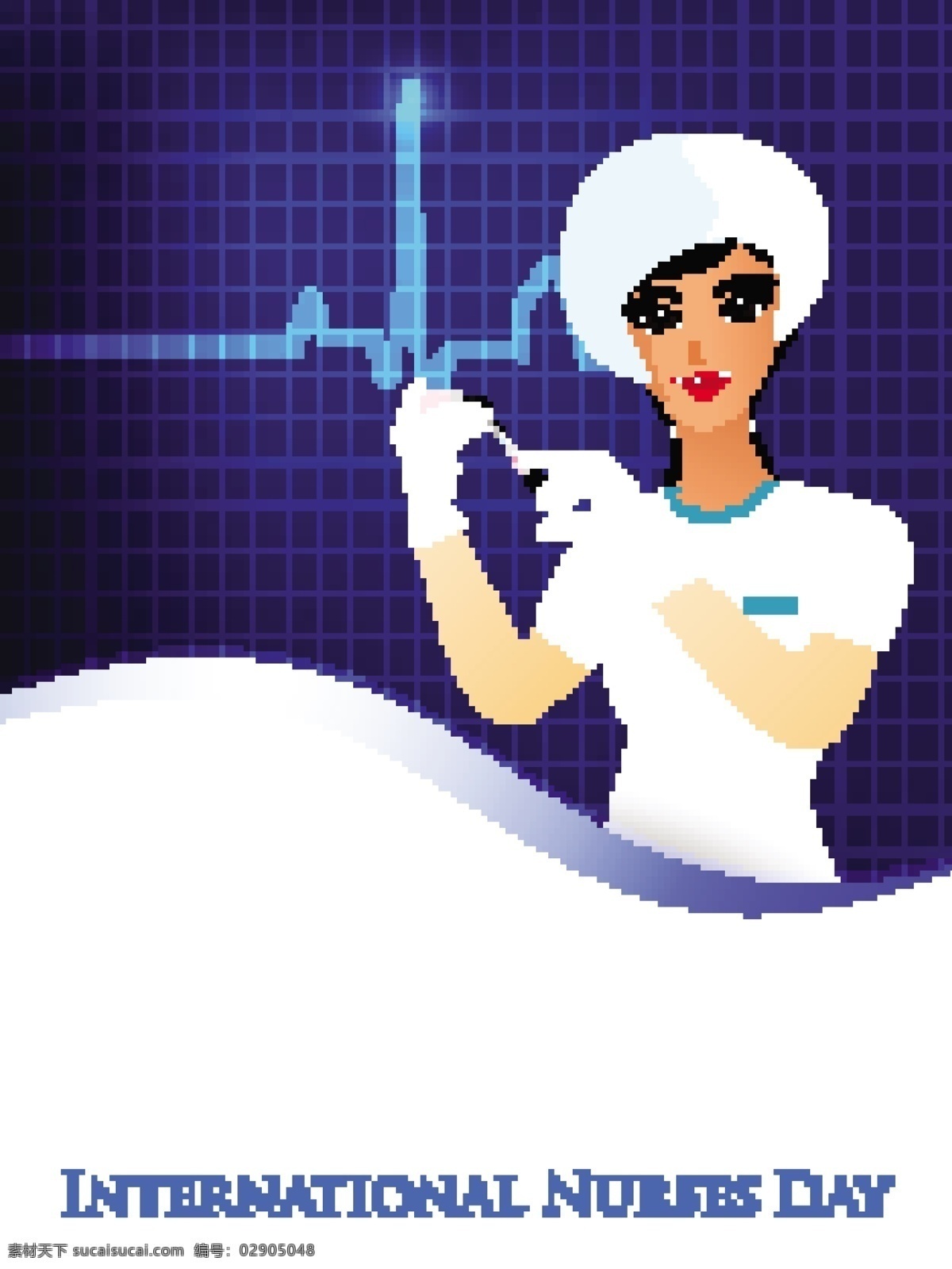 国际护士节 概念 一个 护士 插图 矢量图 矢量人物