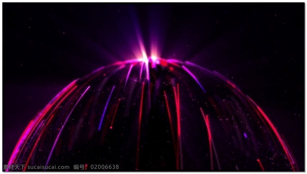 红 紫色 半圆形 粒子 穿梭 视频 断线 红紫色 闪光 动态素材 视频动态素材