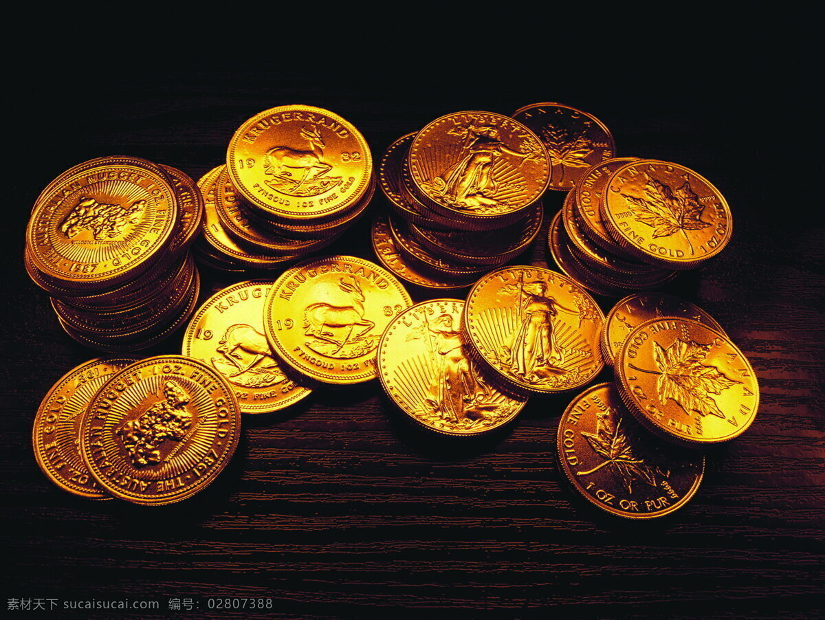发黄 光 金币 硬币 黄金 金钱 理财 金融货币 金融财经 商务金融