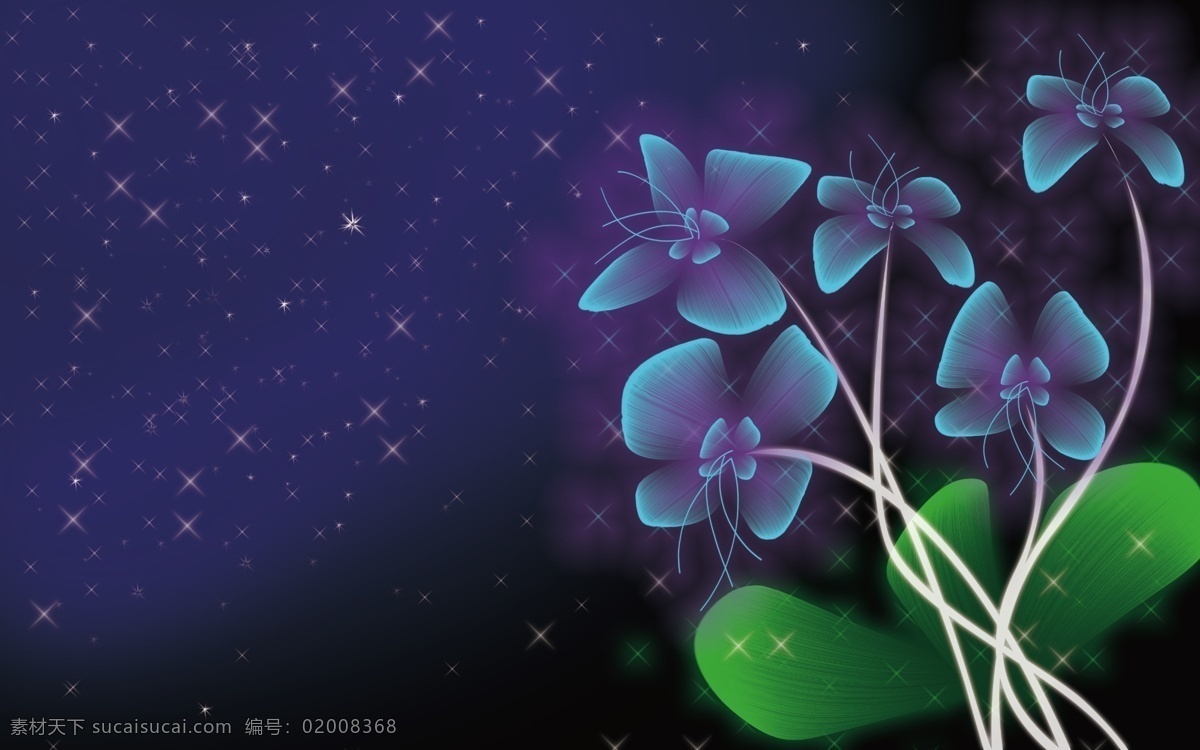 繁星 夜空 奇丽 花朵 梦幻 唯美 原创设计 其他原创设计