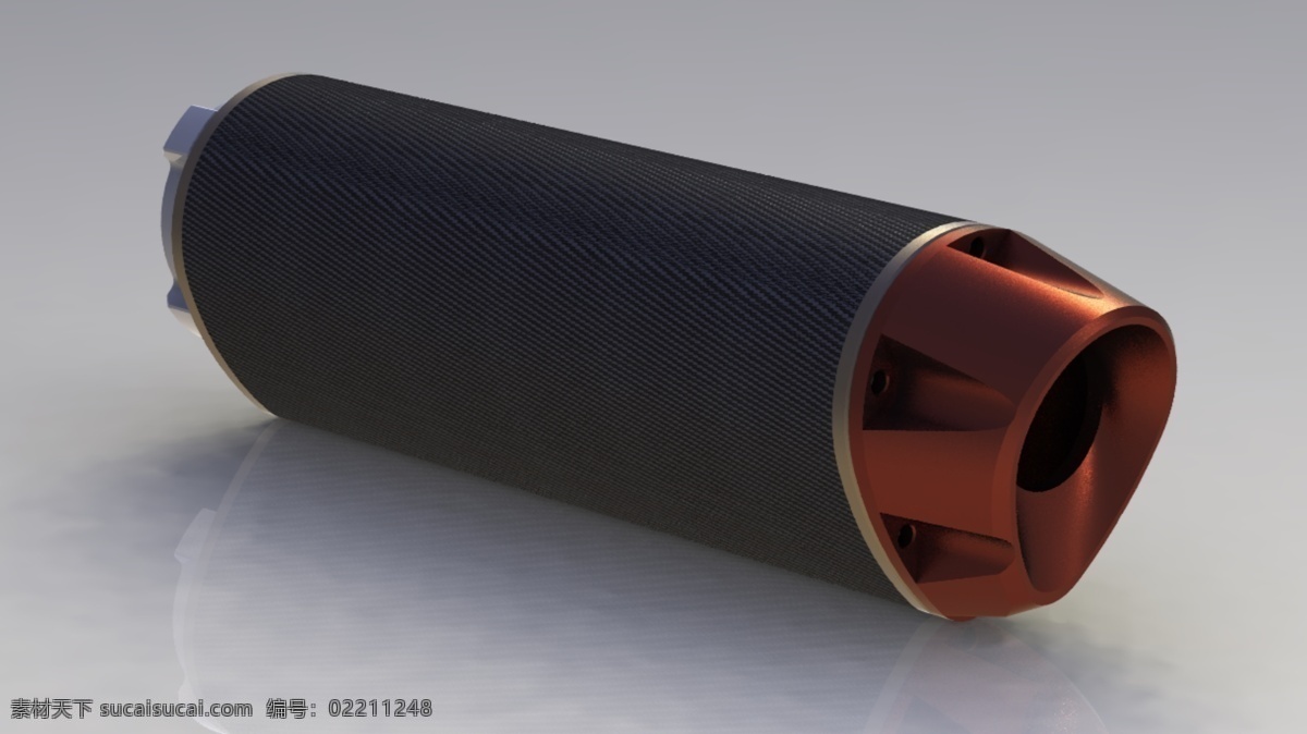 cbr赛车碳 消音器 忍 忍者 赛车 碳 川崎 消声器 3d模型素材 其他3d模型