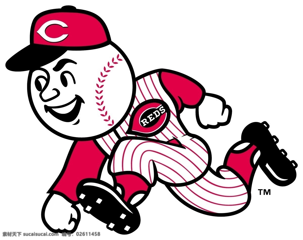辛辛那提 红人 队 美国 职 棒 大联盟 棒球 俱乐部 自由 标志 免费 psd源文件 logo设计