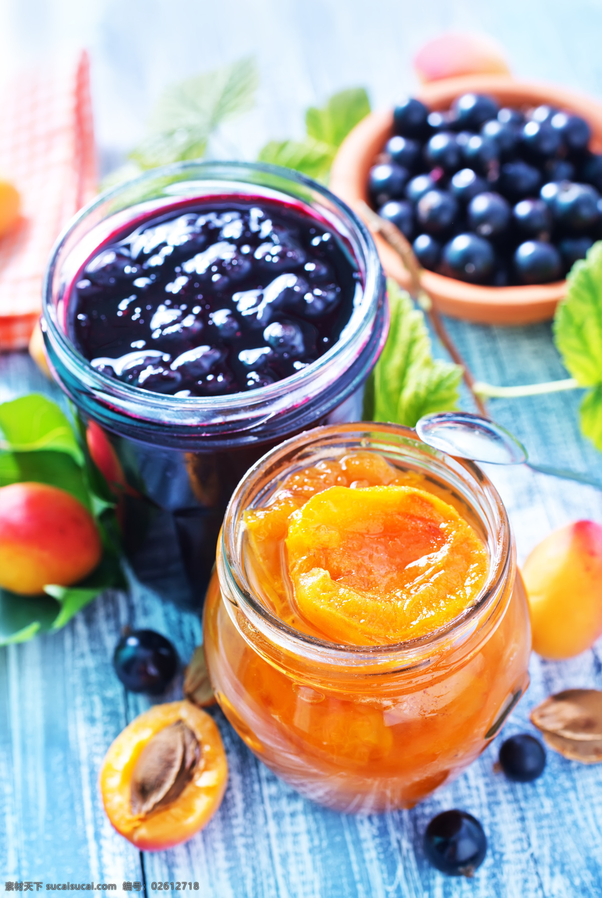 水果罐头 新鲜水果 蓝莓 杏子 水果摄影 新鲜果实 水果图片 餐饮美食