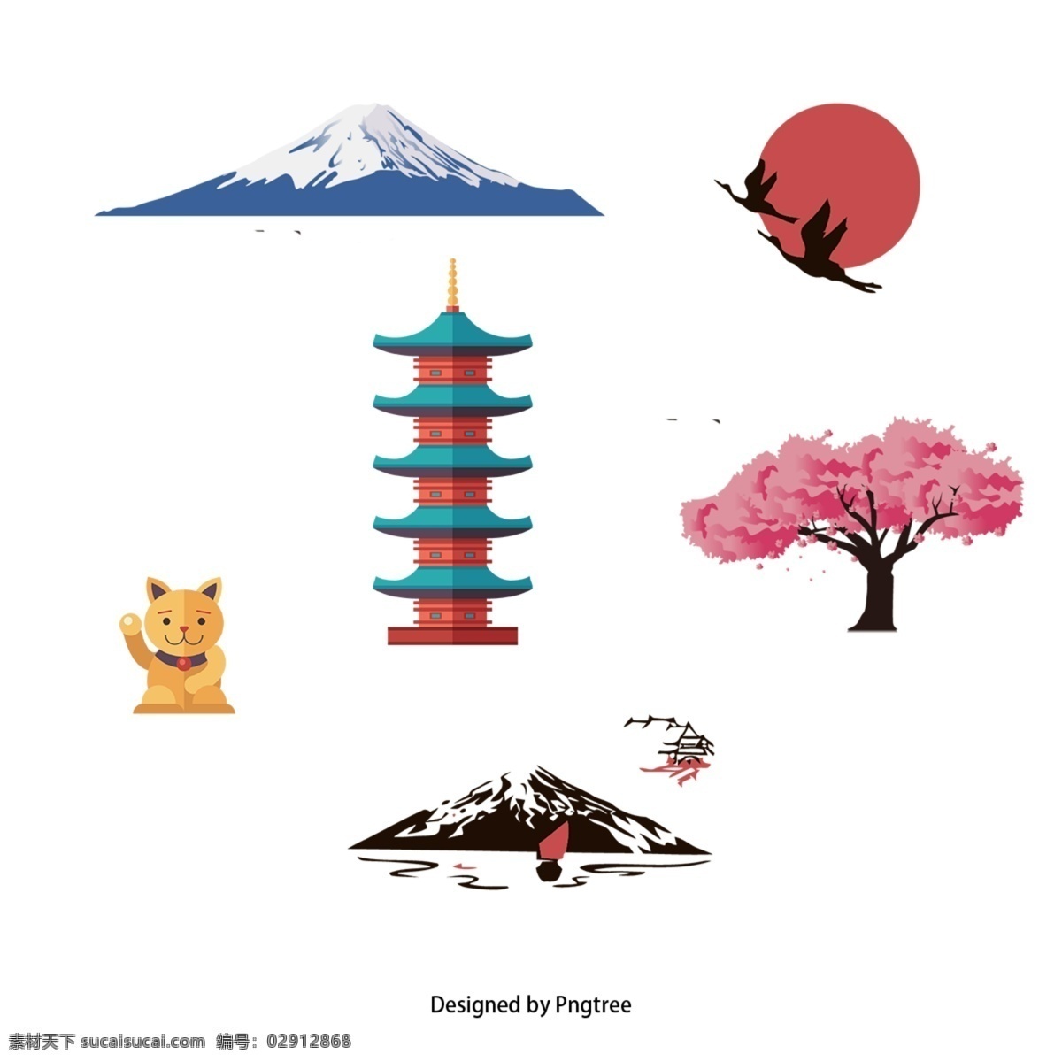 简单 日本 装饰设计 时尚 自然 日文 文化 图标 创意 图形 画报