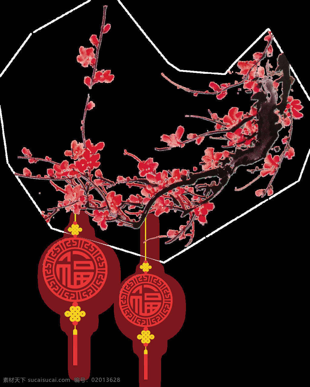 红色 喜庆 腊梅 梅花 免 扣 2018 春 春节 春节素材 灯笼 腊梅元素 梅花元素 年夜饭 中国风 装饰