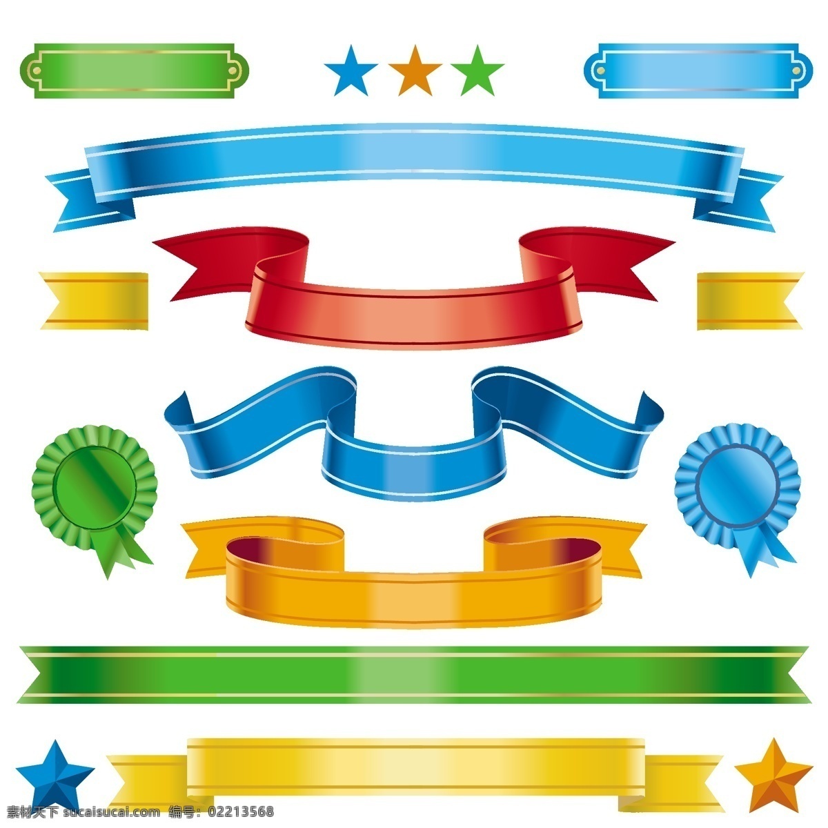丝带 奖章 矢量 banner 徽章 矢量素材 星星 ribbon 肥牛牛 矢量图 其他矢量图