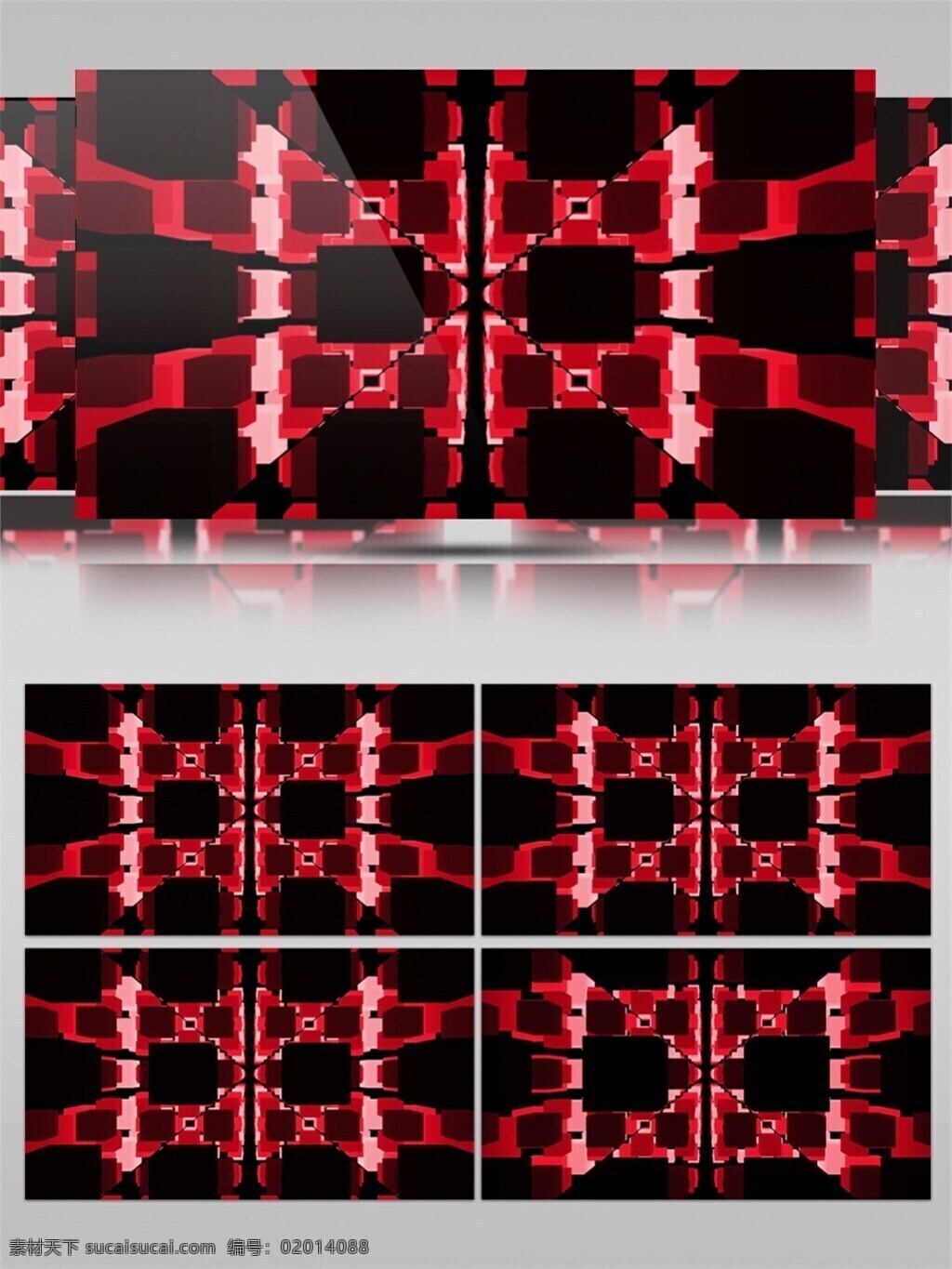 红光 迷幻 高清 视频 vj灯光 壁纸图案 动态展示 背景 红色光花 立体几何 特效 炫酷华丽 装饰风格