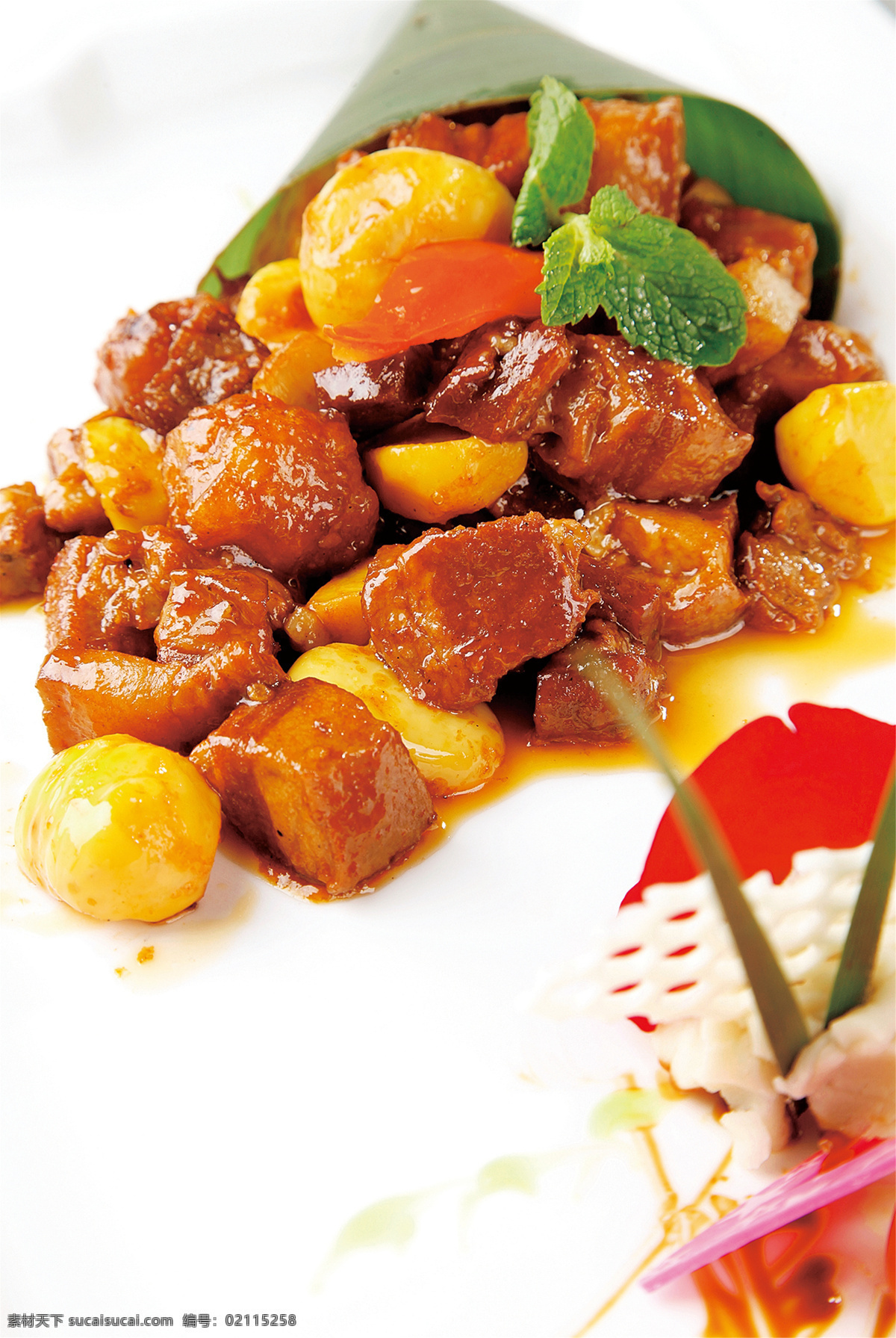 香板栗红烧肉 美食 传统美食 餐饮美食 高清菜谱用图