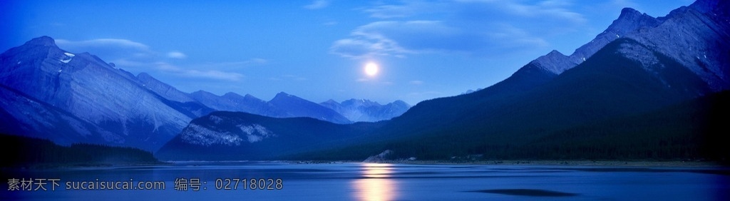 月夜 月光 大海 海边 壁纸 宽屏壁纸 自然风光 自然景观 自然风景 背景素材