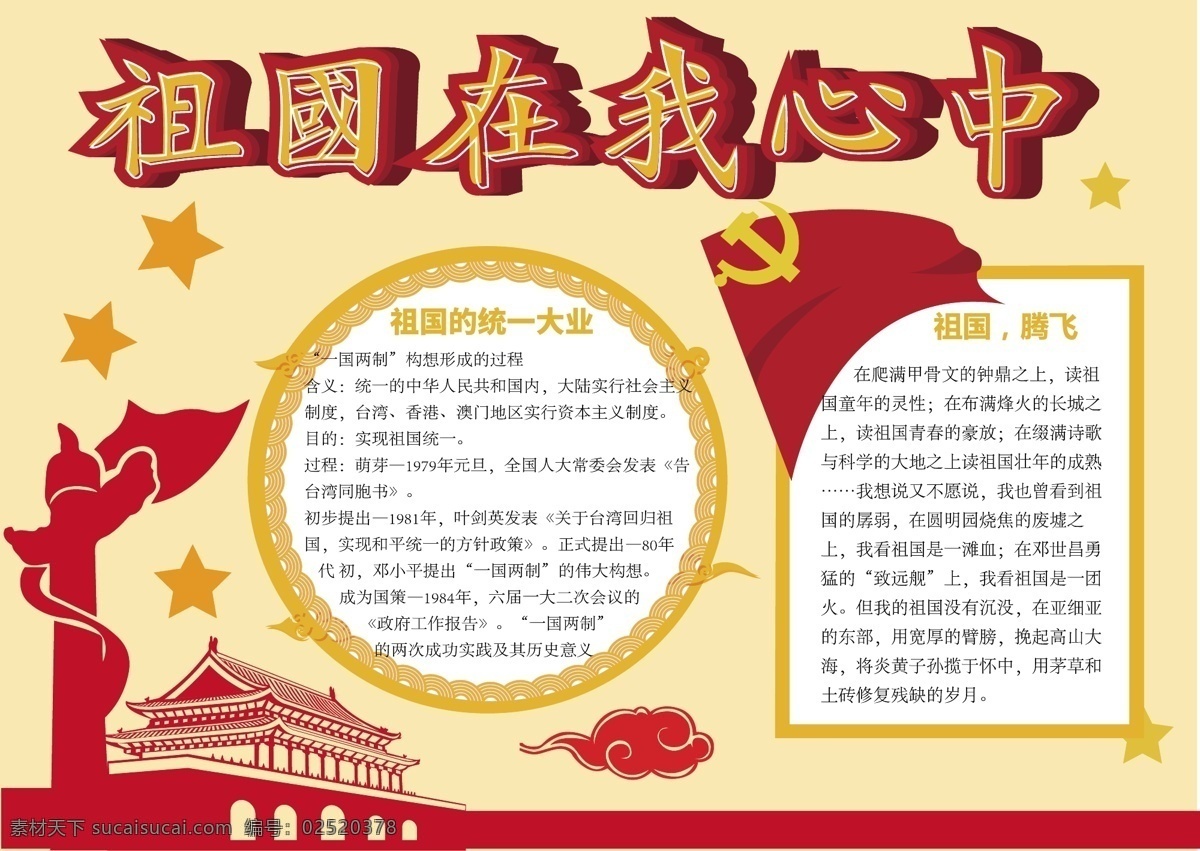 祖国 我心 中小 报 手 抄报 党建 中国 爱国 祖国在我心中 手抄报 小报 爱国小报