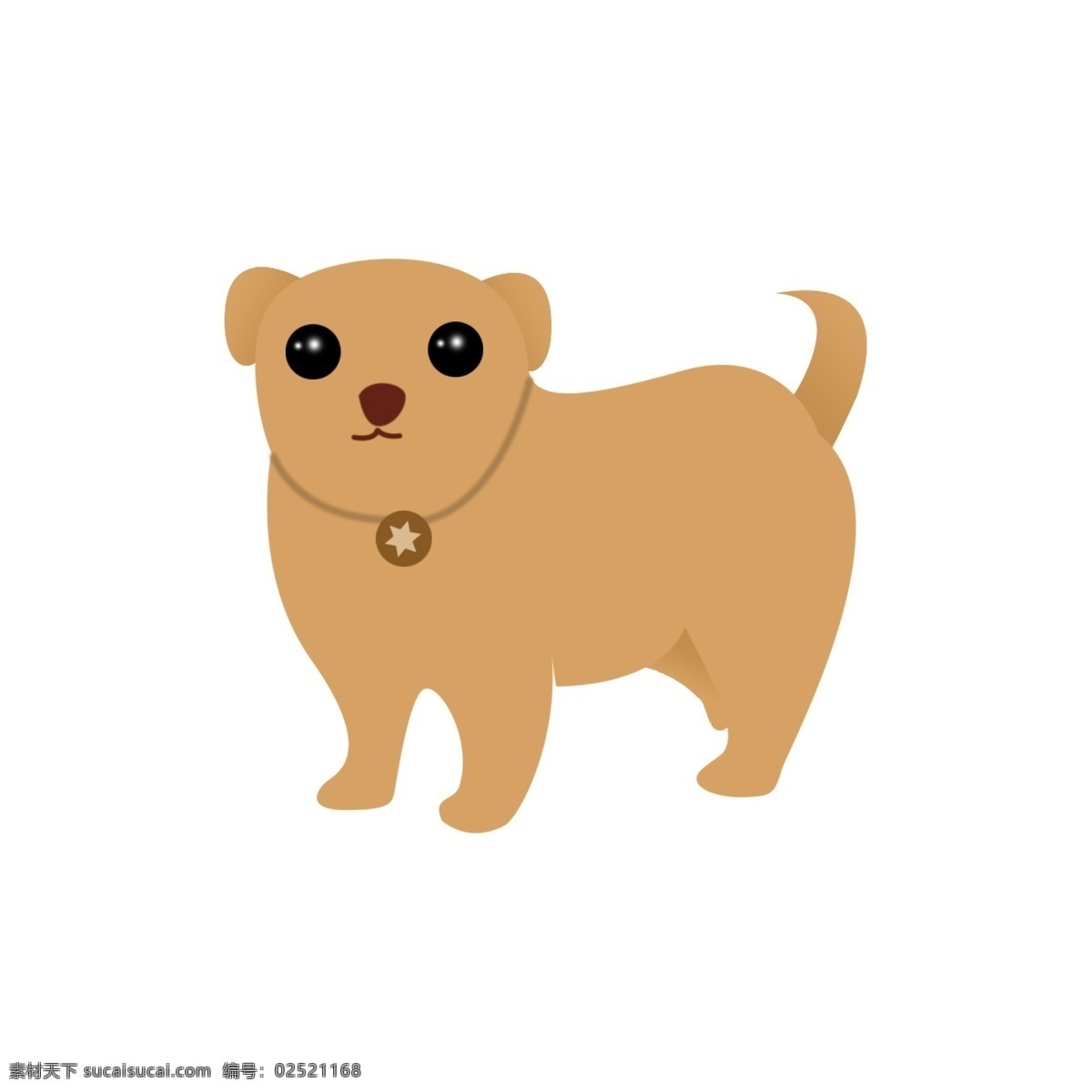 卡通 小狗 动物 元素 宠物 秋田犬