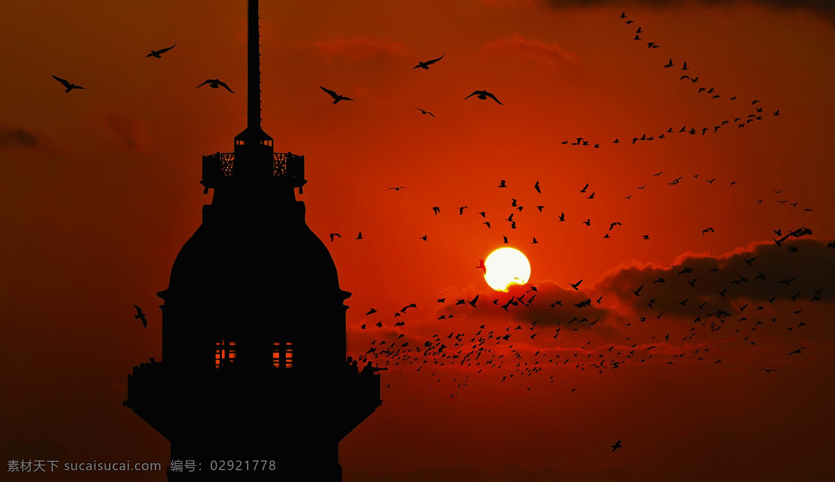 美丽 夕阳 建筑 剪影 美丽风景 落日 伊斯坦布尔 建筑剪影 美丽景色 美景 自然风光 其他风光 风景图片