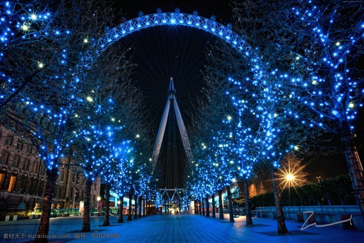 伦敦之眼 夜景 伦敦眼 英格兰 旅行 旅游 晚上 灯光 自然风景 自然景观 风景名胜