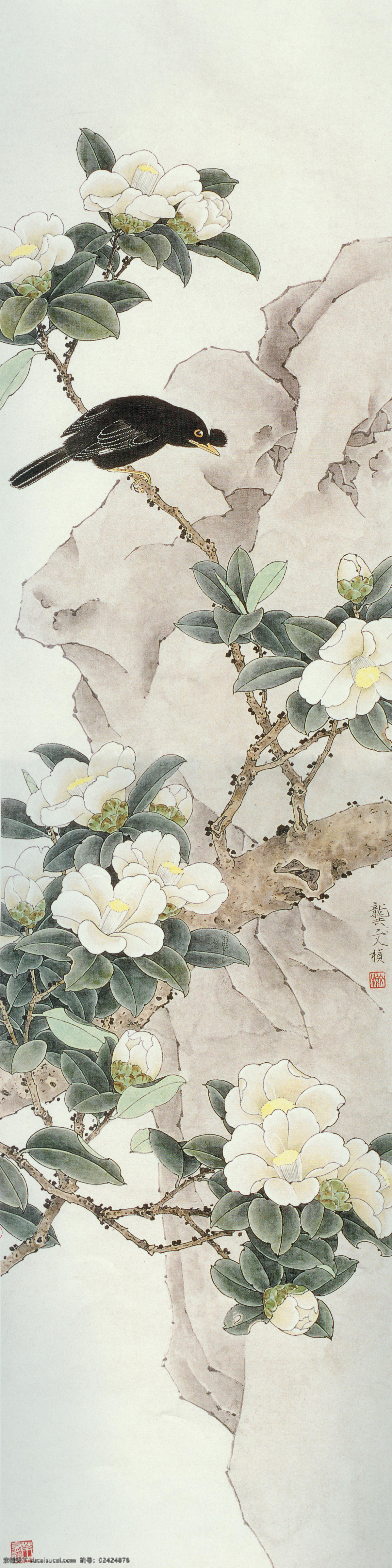 高清 中式 工笔 喜鹊 国画 绘画 精品国画 文化艺术 绘画书法