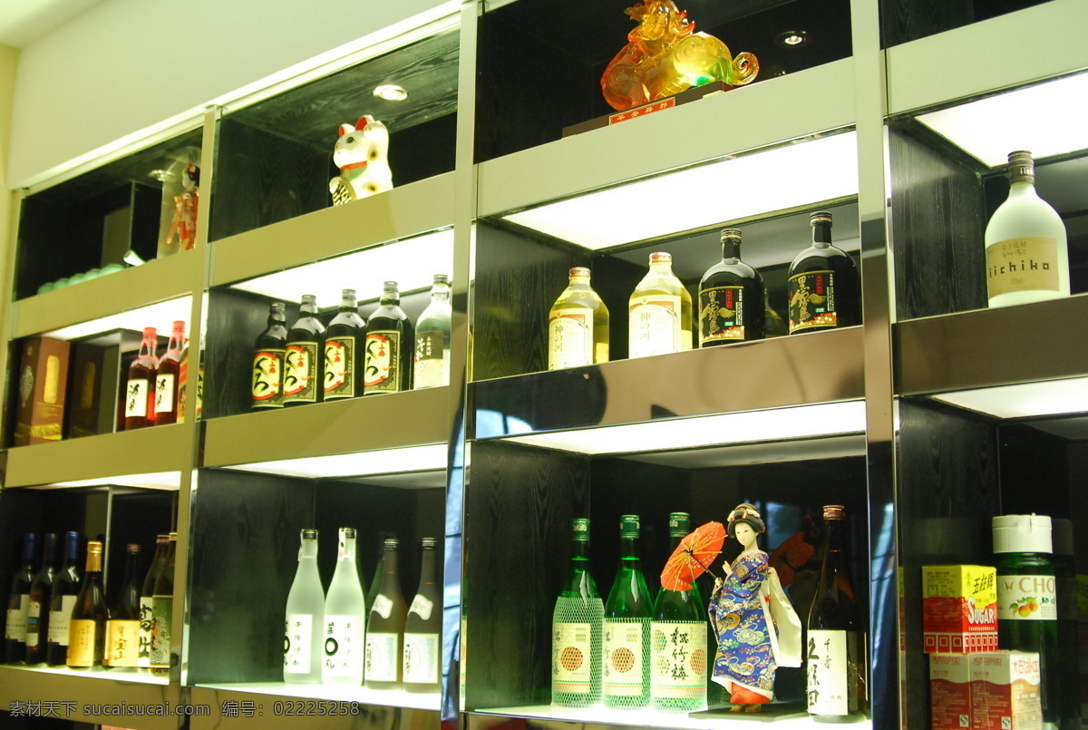 吧台 餐饮美食 货架 酒架 日本 日本酒 日式 装饰品 日本料理店 饮料酒水 psd源文件 餐饮素材