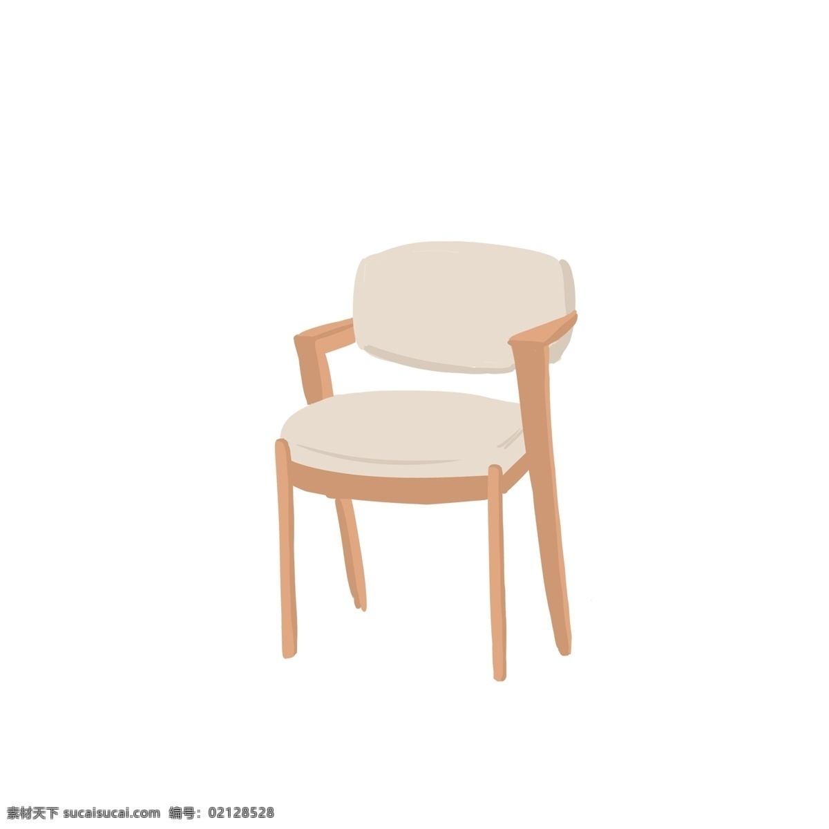 现代 简约 风格 椅子 手绘 插画 实木 北欧 家具 装修 装饰 室内 布置 靠背椅 椅 沙发 垫子 坐 冷淡