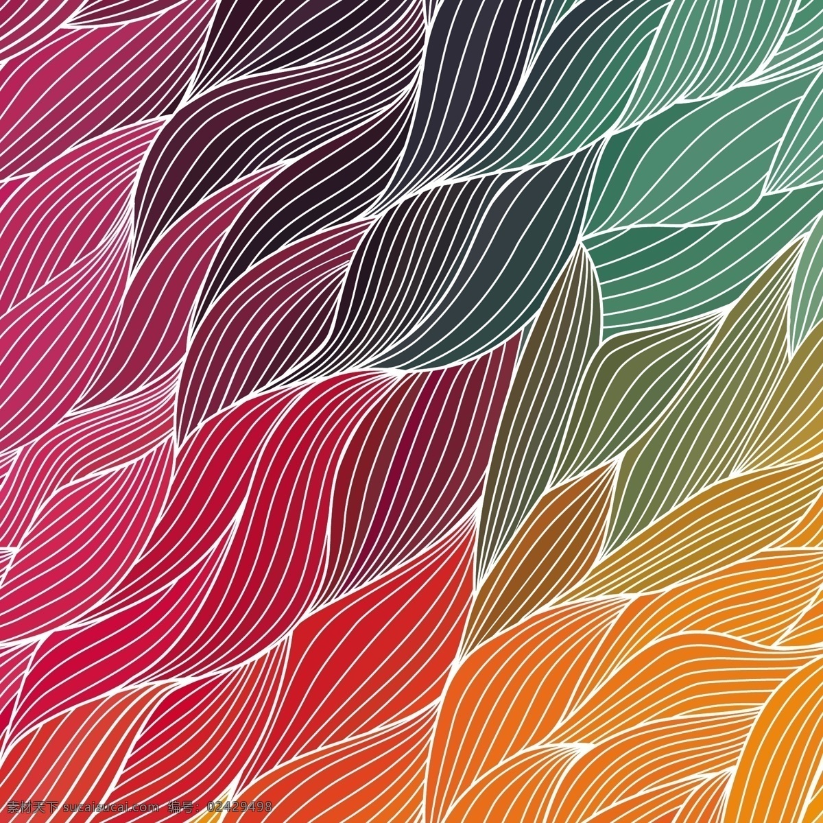摘要 手绘 波 矢量 纹理 粉色