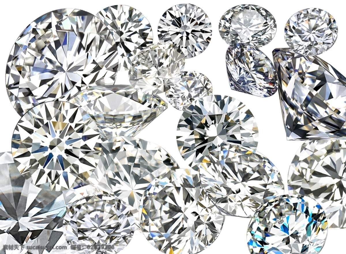 钻石 锆石 素 宝石 珠宝精修素材 钻石素材 锆石素 饰品精修素材 宝石素材 白色