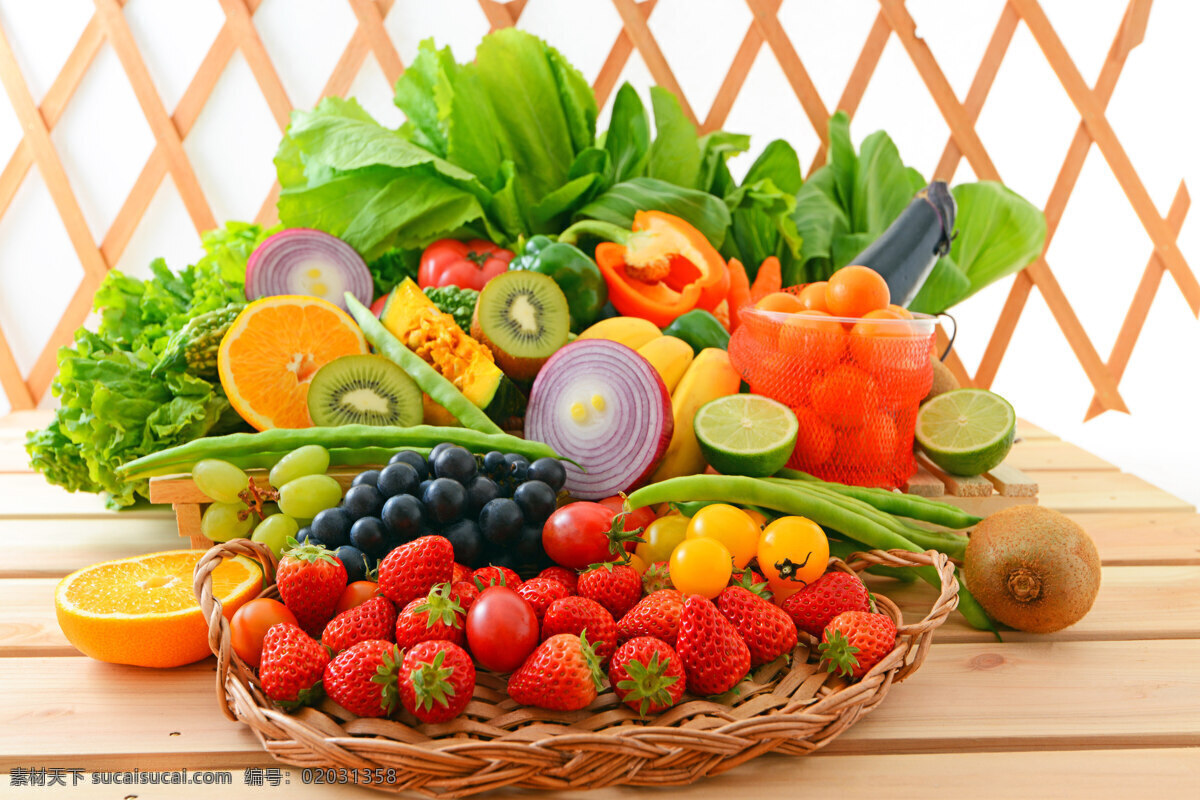 新鲜蔬菜瓜果 蔬菜水果 健康 健康食品 蔬菜 组合 瓜果 生物世界 水果