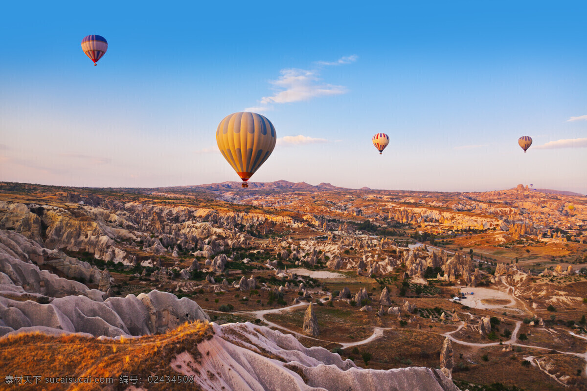 蓝天 飞翔 热气球 飞翔的热气球 高原风景 美丽风景 风景摄影 山水风景 风景图片