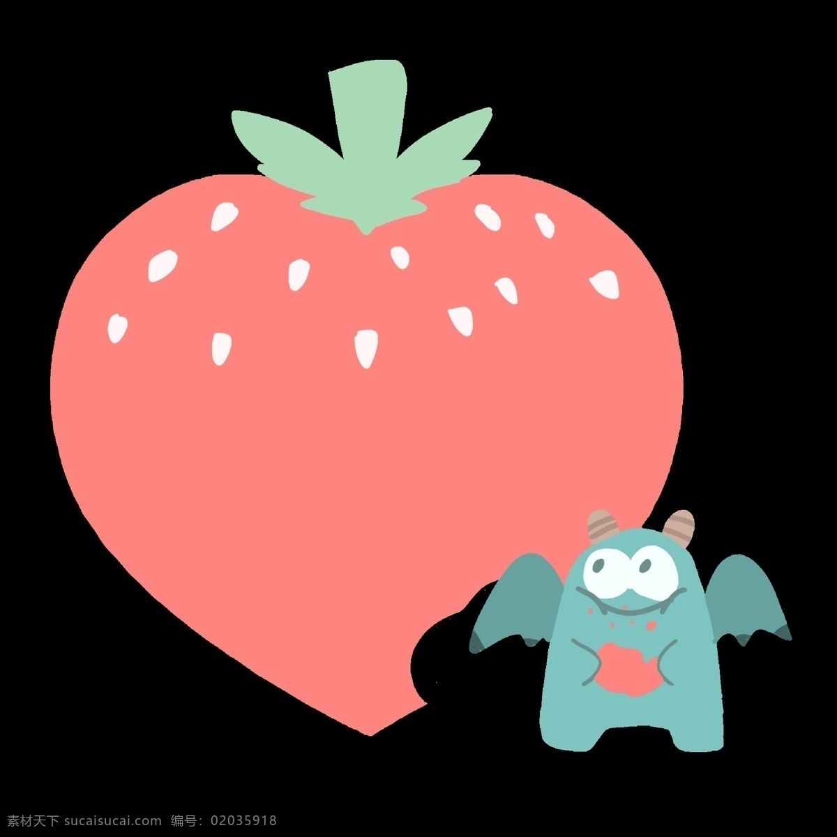 红色 立体 心形 草莓 插图 立体心形 红色心形 草莓心形 绿色动物 绿色篇幅 绿色植物 新鲜的草莓 精美的图案