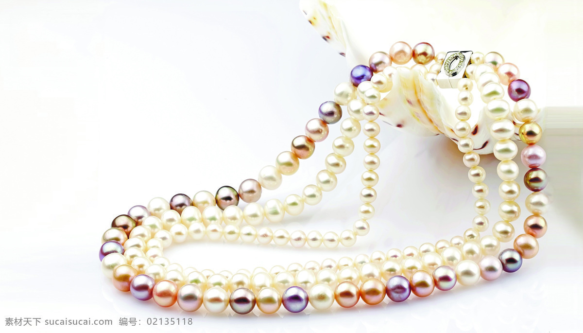 五彩 珍珠 项链 珍珠项链 珠宝 装饰品 首饰 彩宝 生活 珠子