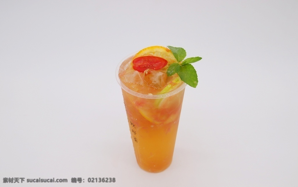 超级水果杯 水果 玉女果 橙子 果茶 奶茶 饮品 饮料 茶 茶饮 餐饮美食 饮料酒水